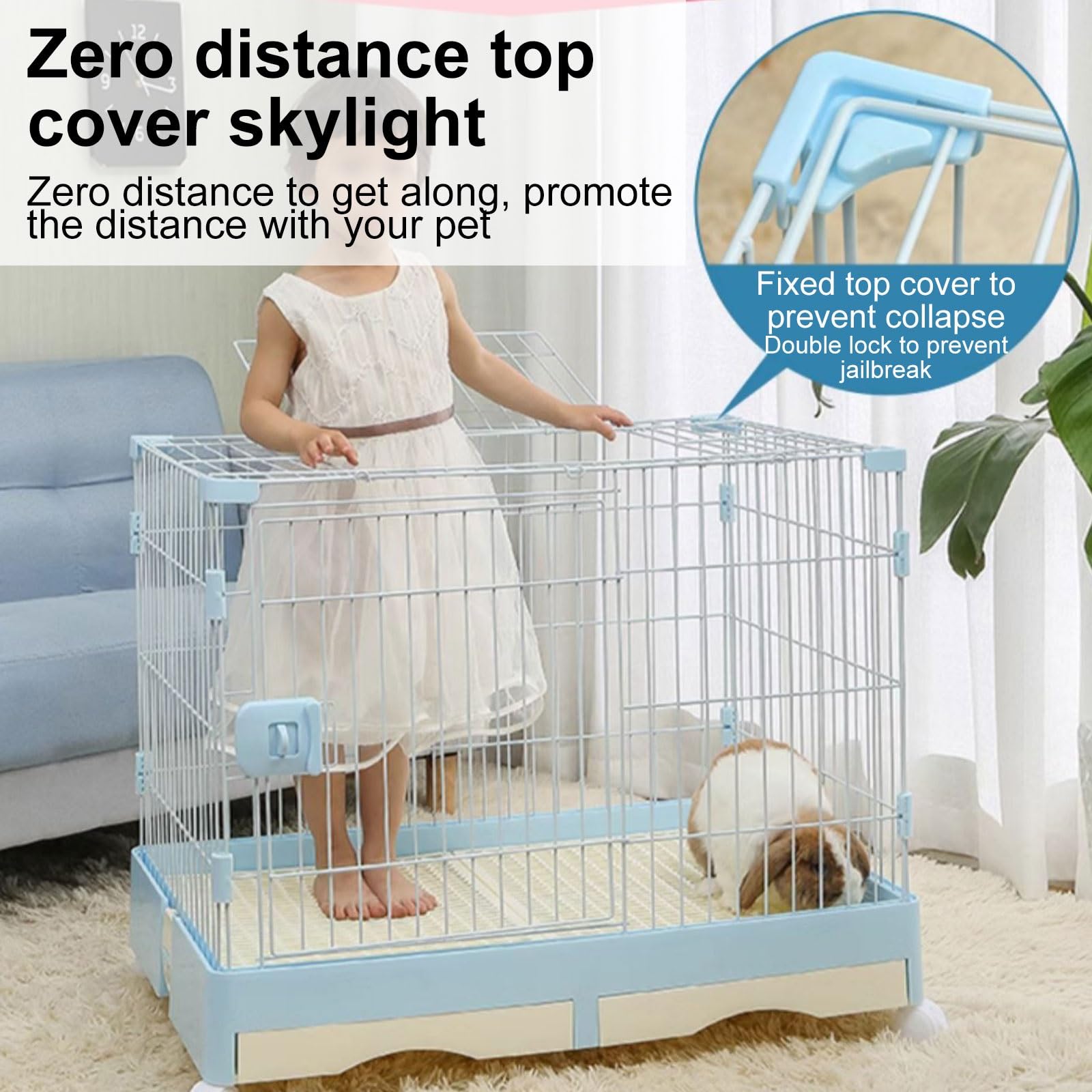 Amazon.com: RTTZBOZ Indoor Rabbit Cage, Small Animal Cage, 2-Level