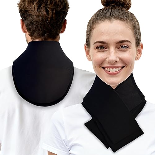 Miniatura 9 de AUNMAS Neck Ice Pack Wrap, Reusable with Solid Gel, Hot Cold Compress with Long Lasting Cooling and Universal Sizing for Home Use (Black)
