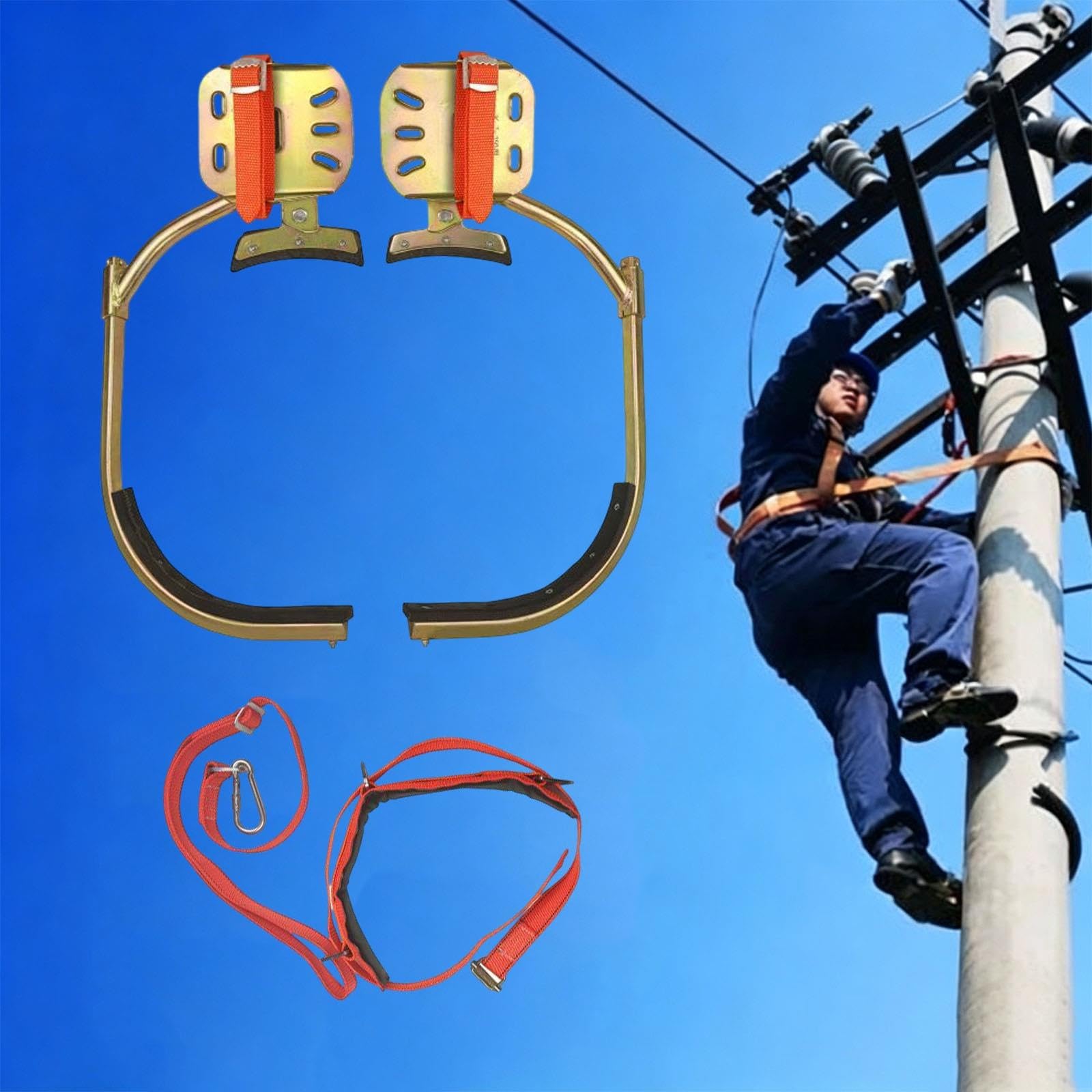 Steigeisen für Betonmasten, Kletterausrüstung für Elektriker