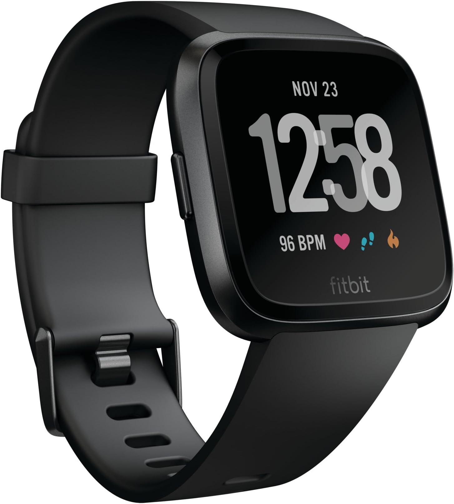 Fitbit Versa Health & Fitness Smartwatch with Heart Rate, Music & Swim Tracking, Black