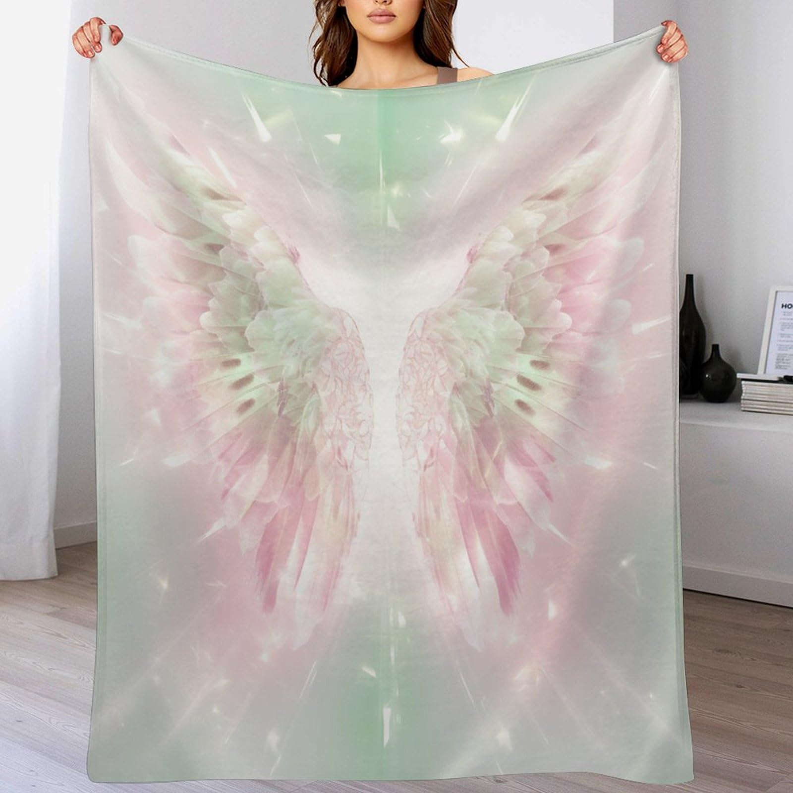 Plaid polaire doux motif papillon pour apaiser les soirées fraîches d'hiver