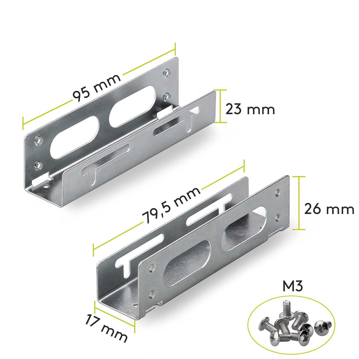 Goobay 93034 Telaio di Installazione per Hard Disk da 3, 5" in 5, 25"