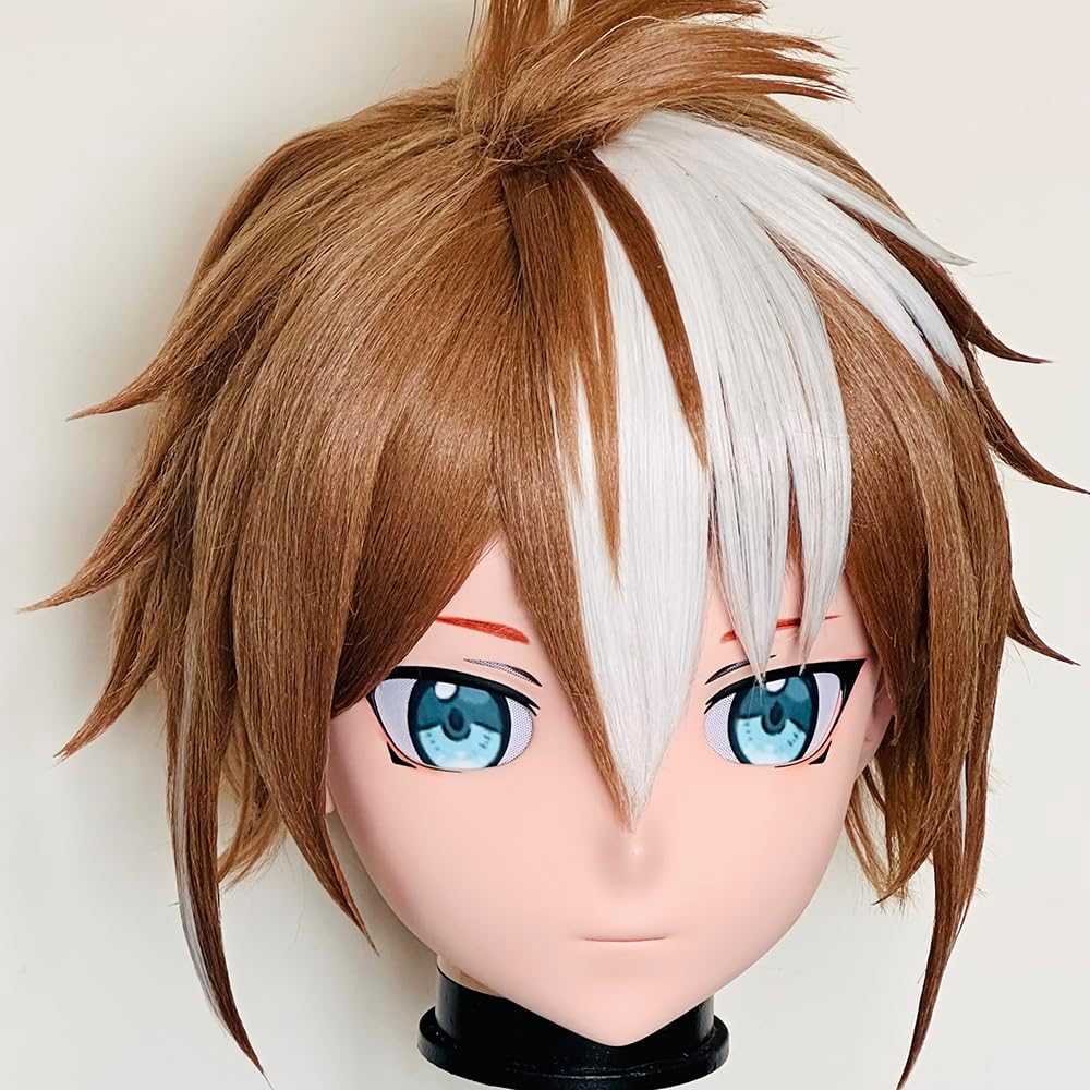 (AK09) Customize Character Crossdressing Full Head With Lock Anime Cosplay Japanese Animego Kigurumi Mask