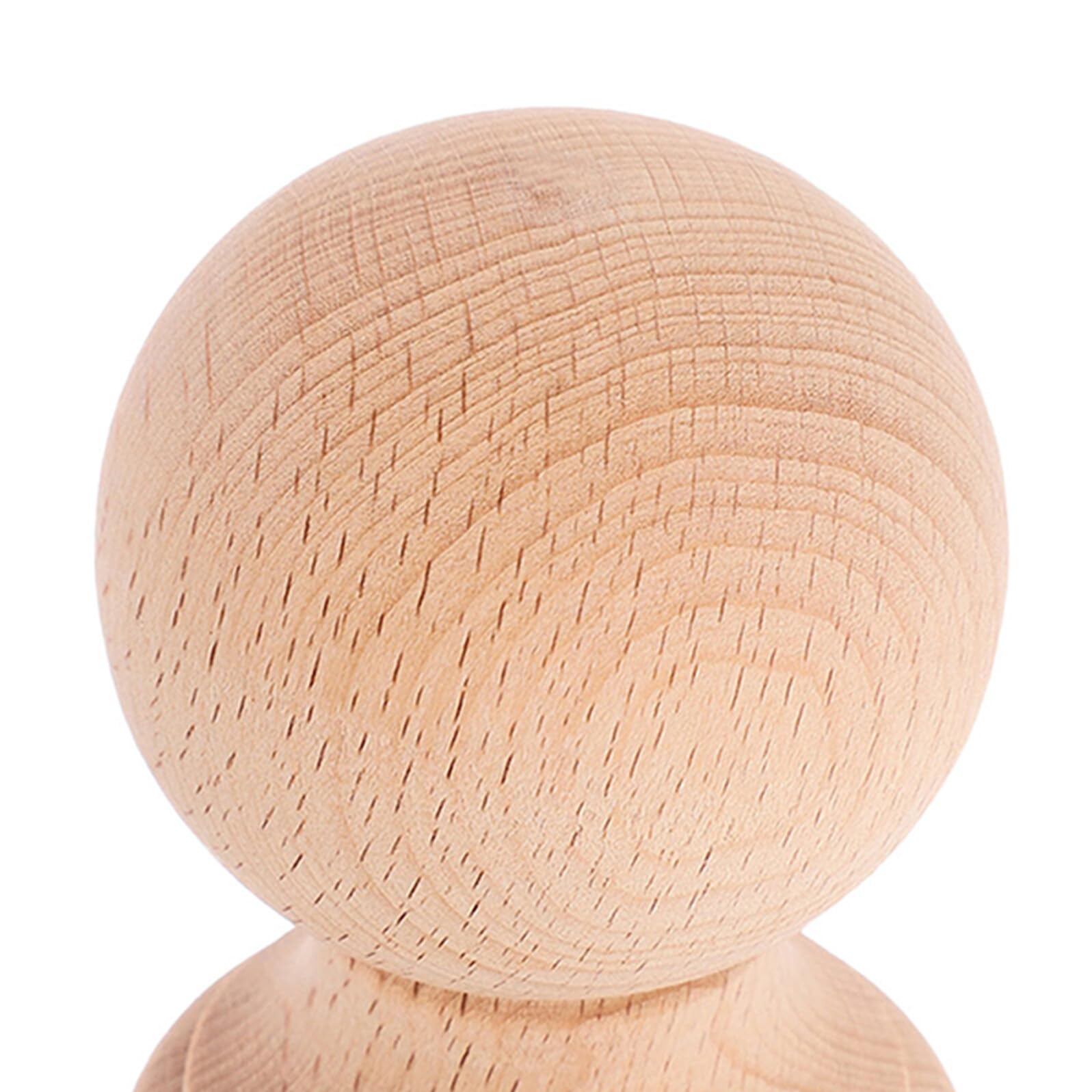 TOYANDONA 4 Piezas Remates de Madera Tallada para Postes de Barandilla, sin Acabado, Tamaño 8x6 Cm, para Decoración de Escaleras y Muebles Interiores, Accesorios para Restauración y — view 3