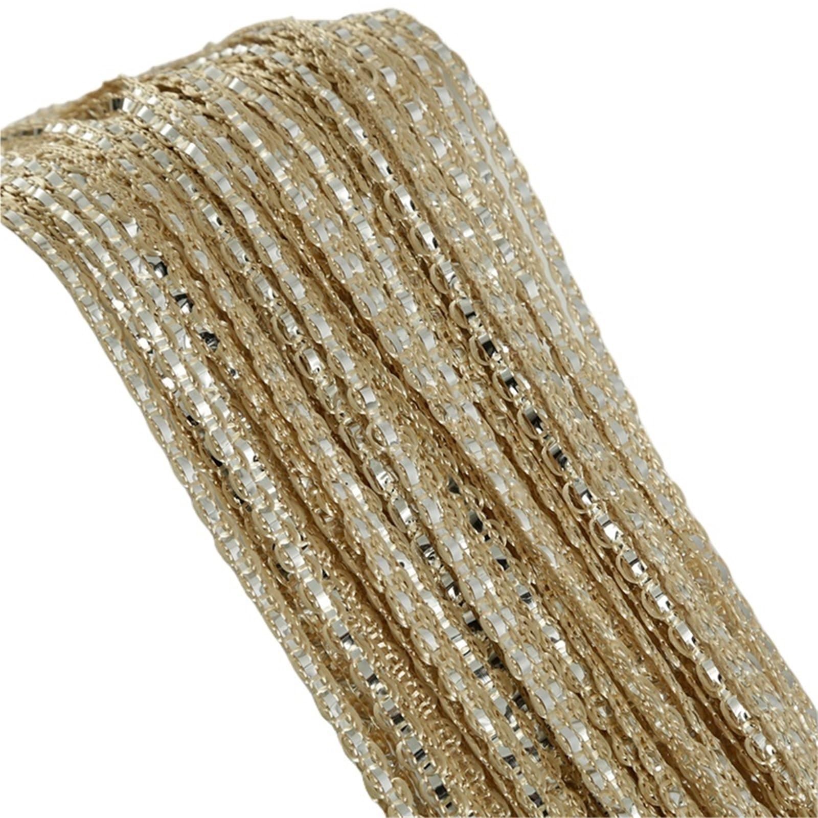 DFGBAPKBL beaded door curtain 1 Piece Silver Thread Glitter Rope Curtain Bead Decoration Room, Partition Beads Tassel Polyester Fabric For Living(Champagne)