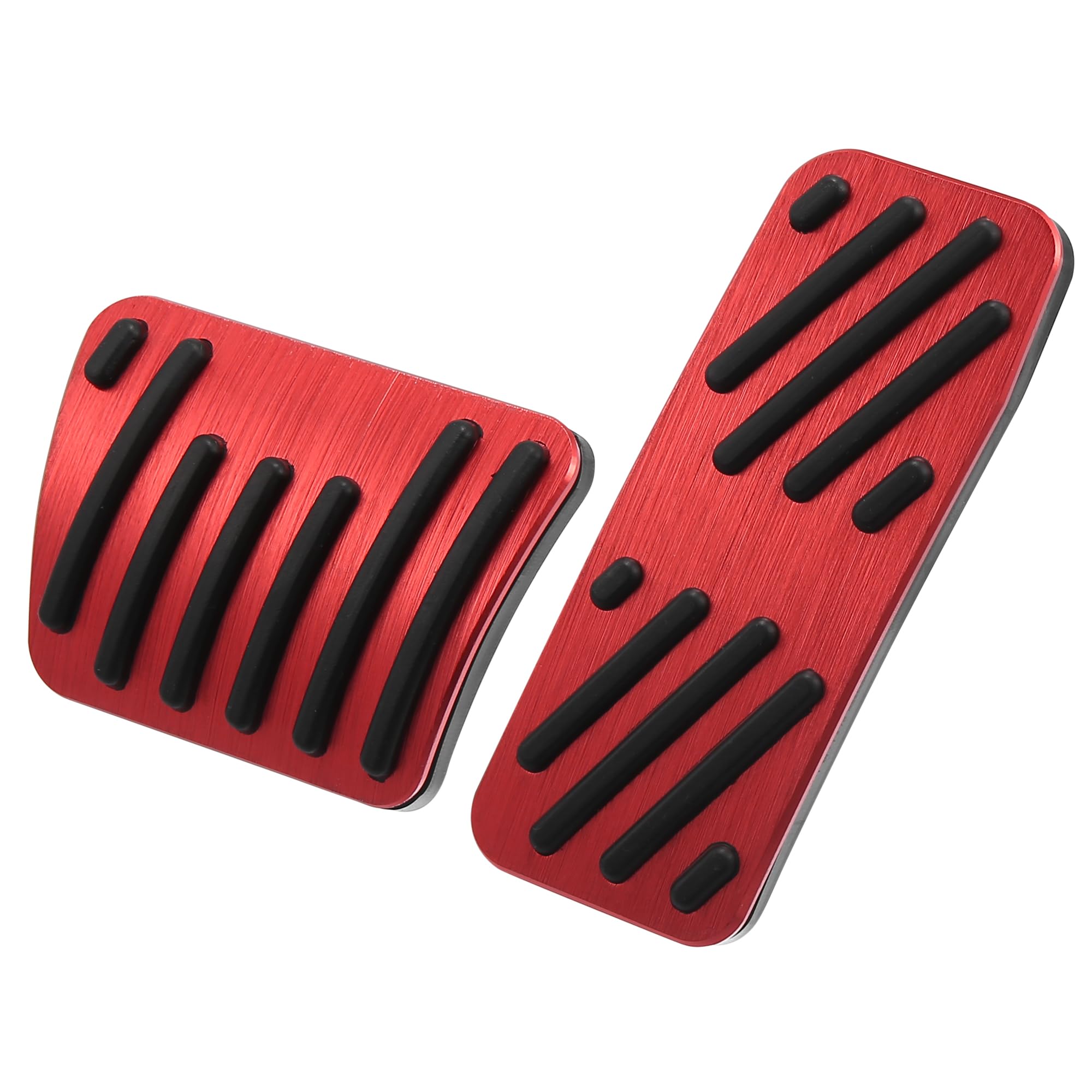 X AUTOHAUX 1set Brake Pedal Pad Gas Accelerator Pedal Cover for Jeep Cherokee 2016-2021 Red