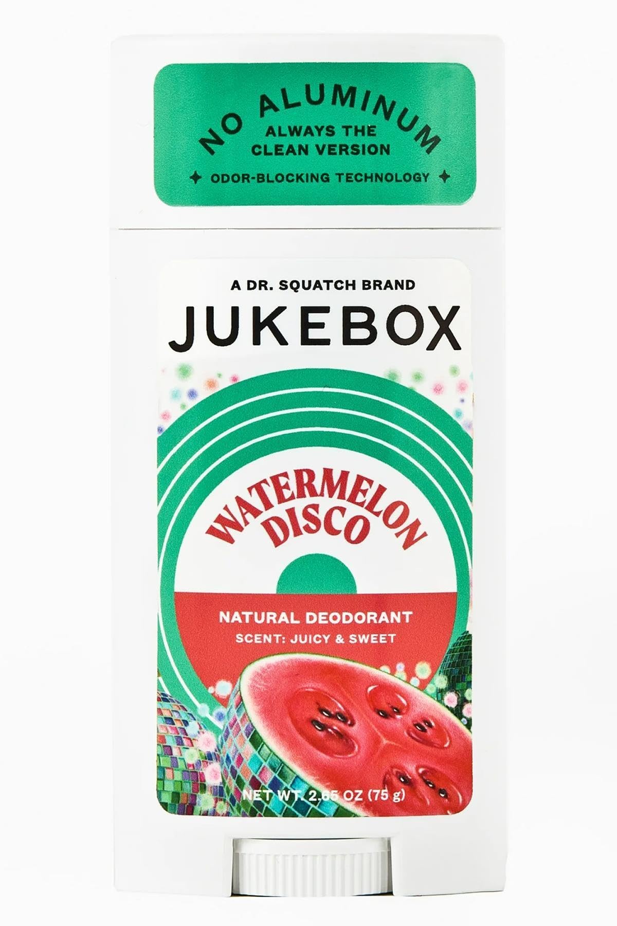 Amazon.com: JUKEBOX Natural Deodorant for Women–Watermelon Disco  Scent–Aluminum-Free, No Baking Soda, No Harsh Chemicals, Odor Blocking  Technology, Watermelon,Cantaloupe, Agave-a Dr. Squatch Brand-2.65oz :  Beauty & Personal Care