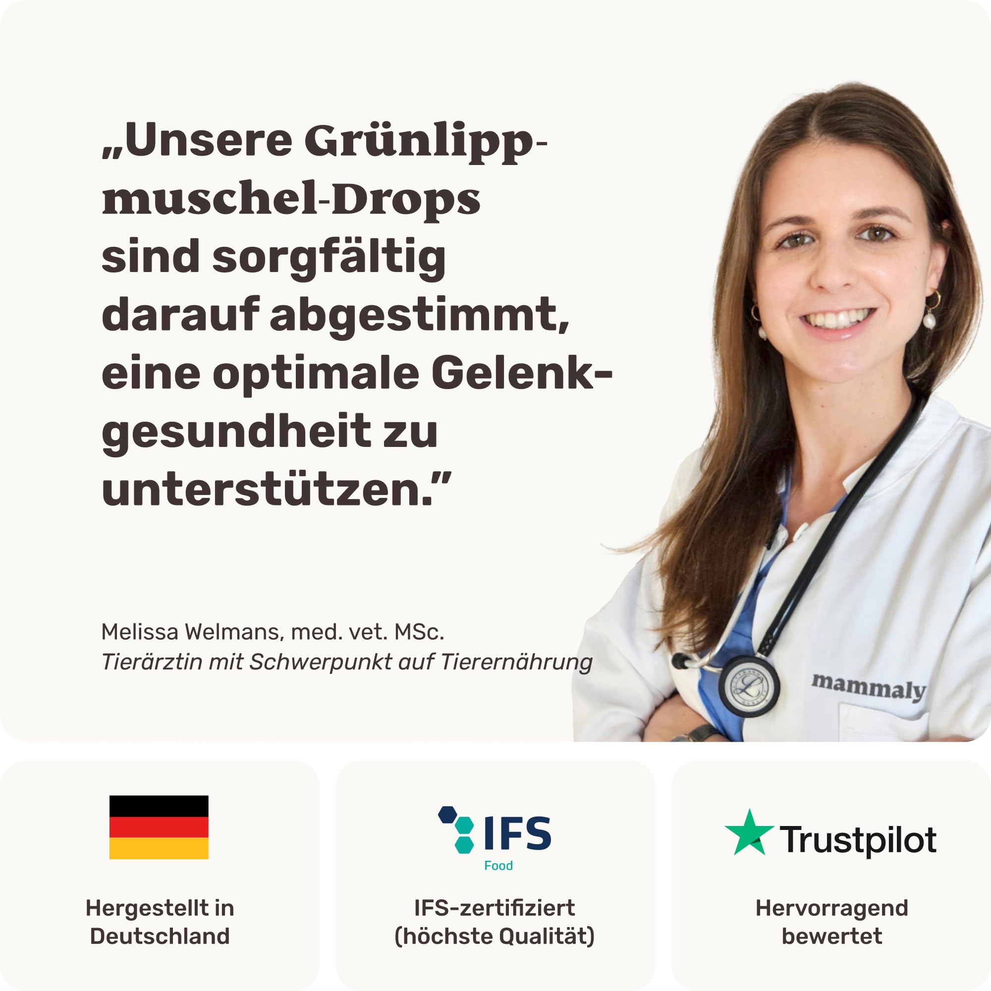 Grünlippmuschel Hund die Gelenktabletten von mammaly - ca. 200 Snacks für Hunde (340g) - Kann positiven Beitrag bei Arthrose leisten - Alternative zu Tabletten, Kapseln & Grünlippmuschelpulver