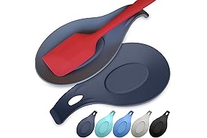 Silicone Spoon Rest Set of 2 for Kitchen Counter with Heat Resistance