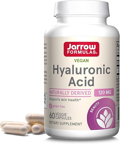 Jarrow Formulas, Cápsulas vegetales de ácido hialurónico, 120 mg, 120 unidades (paquete de 12)