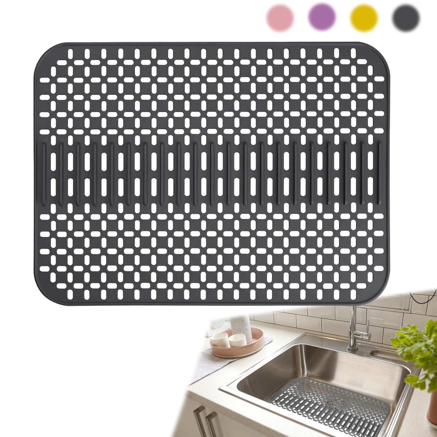 Tappetino protettivo in silicone per lavello da cucina, tappetino