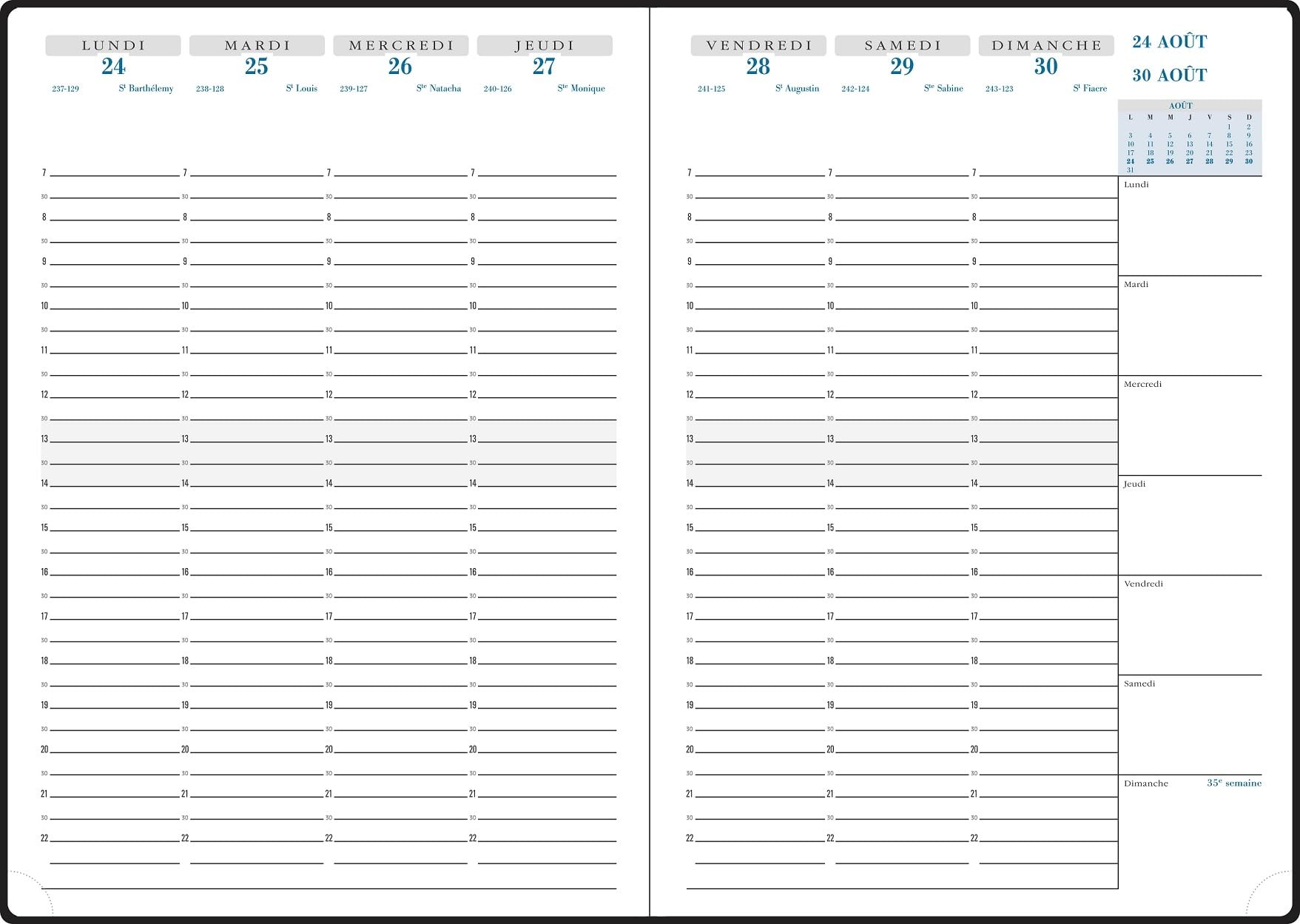 Exacompta 297771E - Agenda settimanale da ufficio SAD 29, verona, dimensioni: 21 x 29,7 cm, copertina rimovibile a grana liscia da settembre 2023 a dicembre 2024, colore: nero