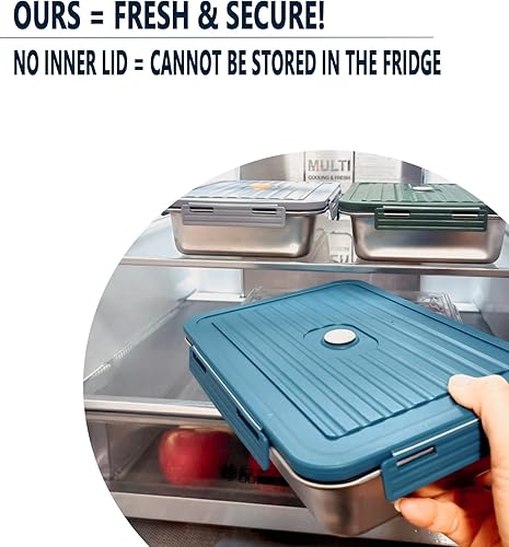 Miniatura 7 de Lonchera eléctrica interior de acero inoxidable 304, contenedor de alimentos extraíble de gran capacidad de 60 onzas, apto para lavavajillas y fácil