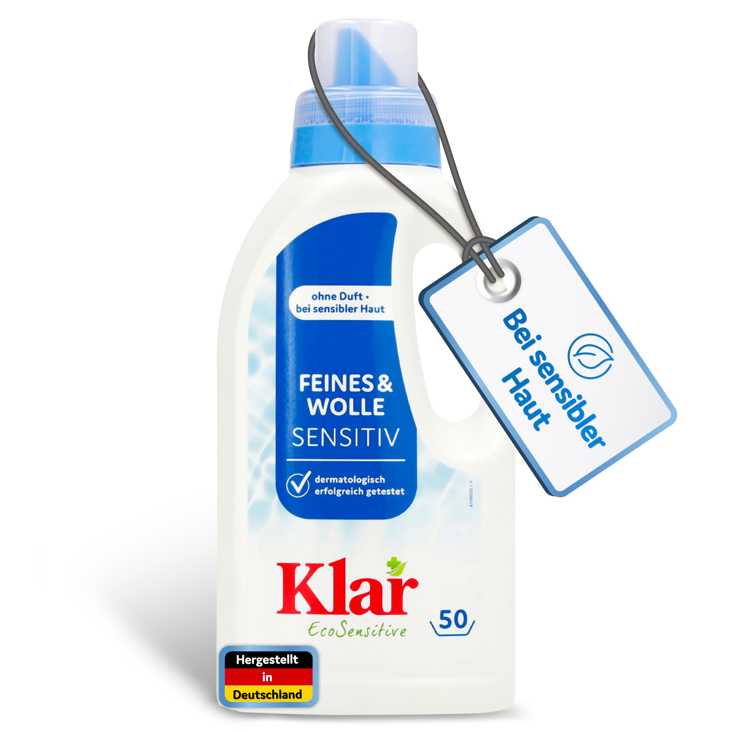 Klar EcoSensitive Waschmittel Feines & Wolle SENSITIV, 12x 500ml - Ohne Duft