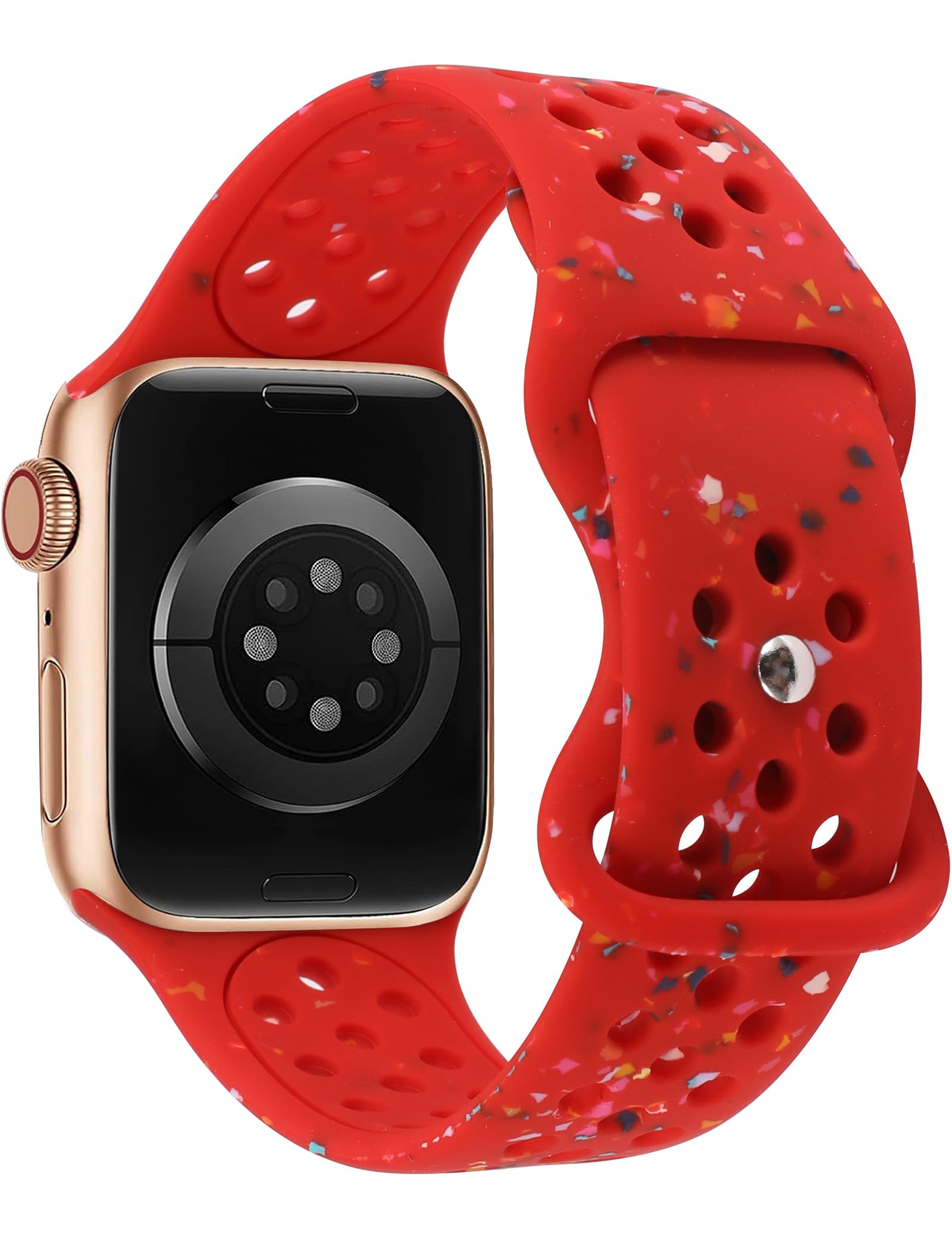 W-RARA Sport Band Compatible with Apple Watch Band 38/40/41/42/44/45/46/49mm for Women Men, made from Recycled Plastic - Soft Breathable Strap for