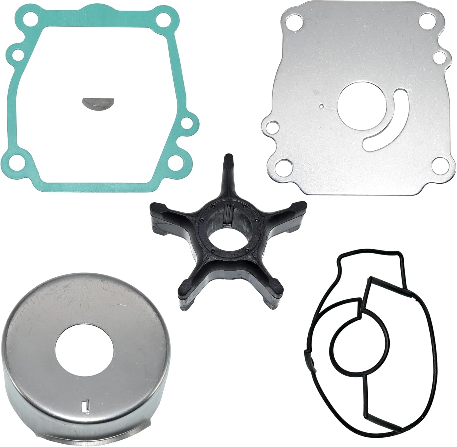 Water Pump Impeller Repair Kit for Suzuki 90 100 115 140 HP 4-Stroke Outboard, Replacement number : 17400-92J21, 17400-92J22, 17400-92J23 DF90 DF100 DF115 DF140 90hp 100hp 115hp 140hp 2001-2024