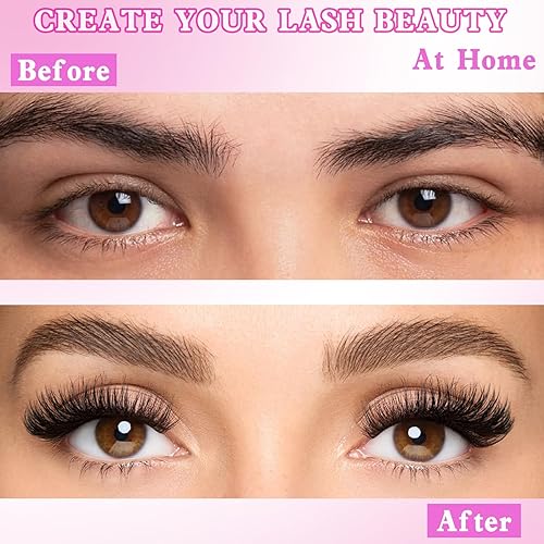 Miniatura 4 de Kit de extensiones de pestañas individuales con volumen, 300 unidades, pestañas individuales, con unión y sellado, 30D, 40D, 0.315 a 0.630 pulgadas