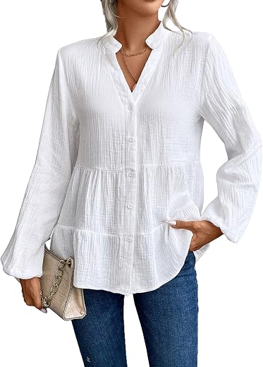 TADKEE Trendy Regular Fit Tunics Tops for Women Stylish Shirt Latest