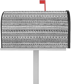 Mailbox Covers Magnetic Post Box Cover Boho Style Geometric Diamond Pattern Ethnic Print Mailbox Cover for Outdoor Garden Yard Decorations Standard Size 18.5" X 21.7"