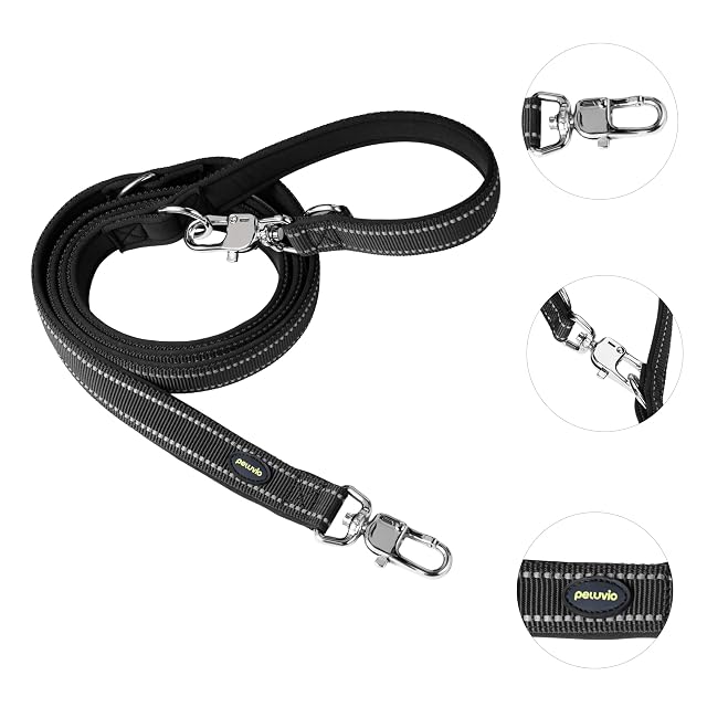Foto 2 de 8 de Peluvio Amigo Correa para Perro 2,2 M, para Perros Medianos y Más Grandes, Ajustable Reflectante de Nylon