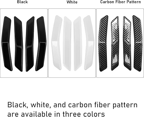 Miniatura 7 de Apeser Protector de borde de puerta compatible con Tesla modelo Y, 4 tiras anticolisión con patrón de fibra de carbono para el modelo Y 2020-2023,