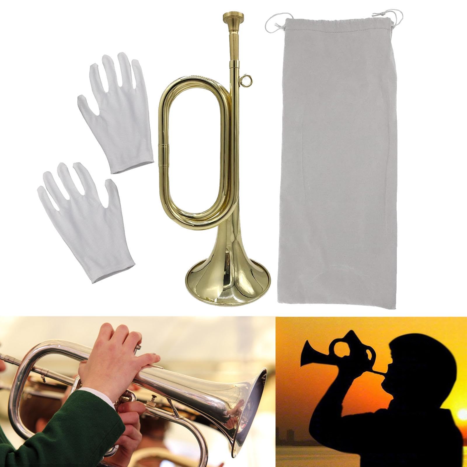 F Fityle Trompeta, instrumento de viento metal, instrumento musical ligero, trompeta de caballería para principiantes, espectáculos, orquesta, niños y, Style a