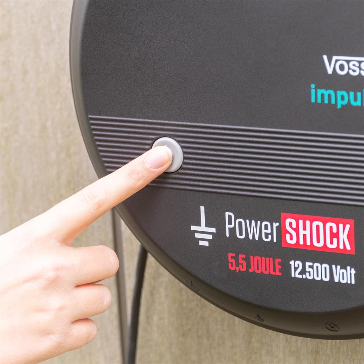 VOSS.farming 230V Pastor eléctrico 'Impuls MAX MV125' - para cercados eléctricos, tensión hasta 2,5 kV, para cercados de Ganado Vacuno, Cabras, para Defensa contra Lobos y jabalíes