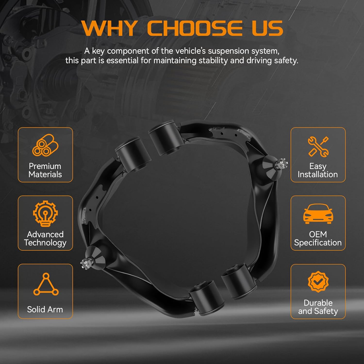 Front Lower Control Arm with Ball Joints Compatible with Subaru Legacy Outback 2010 2011 2012 2013 2014 522-831 522-832