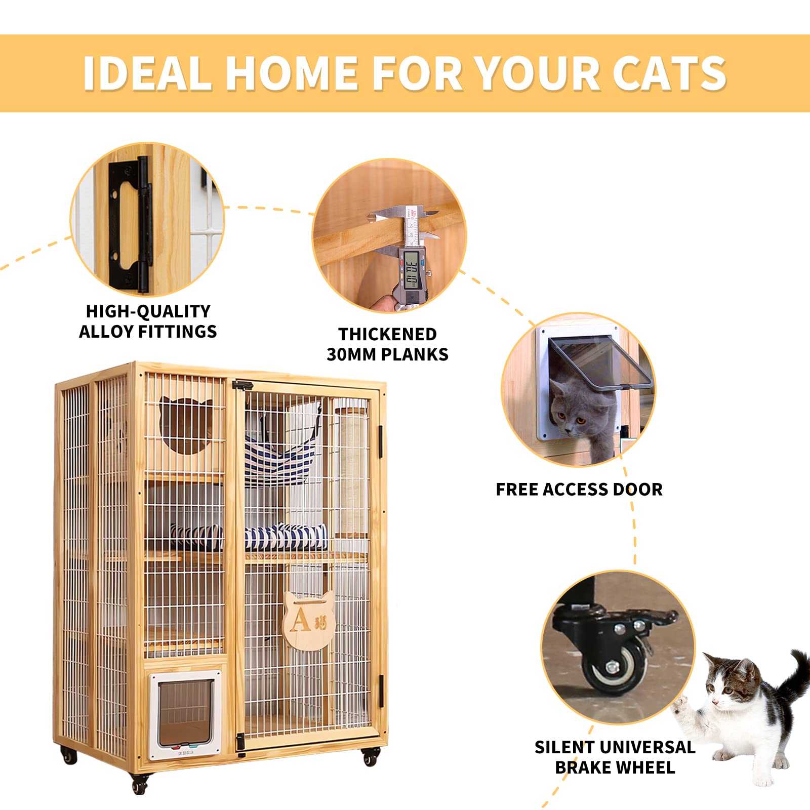 Amazon.co.jp: Cat House 猫囲い 大型猫ケージ 屋外 屋内 猫