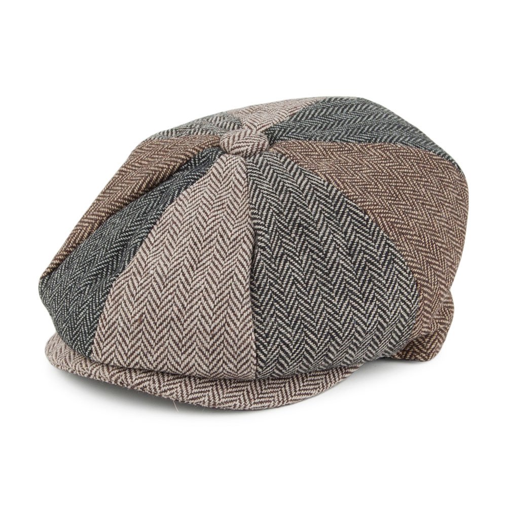 Jaxon & James Kids Herringbone Patch Newsboy Cap - Multi-Coloured - Kids Small/Medium