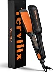 Terviiix 2 Inch Wide Ceramic Flat Iron for Thick Curly Natural Hair - Tourmaline Straightener, 30s Heat Up, 150C to 230C Adjustable, Dual Voltage for Travel, Auto Shut Off | For Thick, 4C Natural, Coarse & Curly Hair, 30s Fast Heat, 300-450°F Adjusta