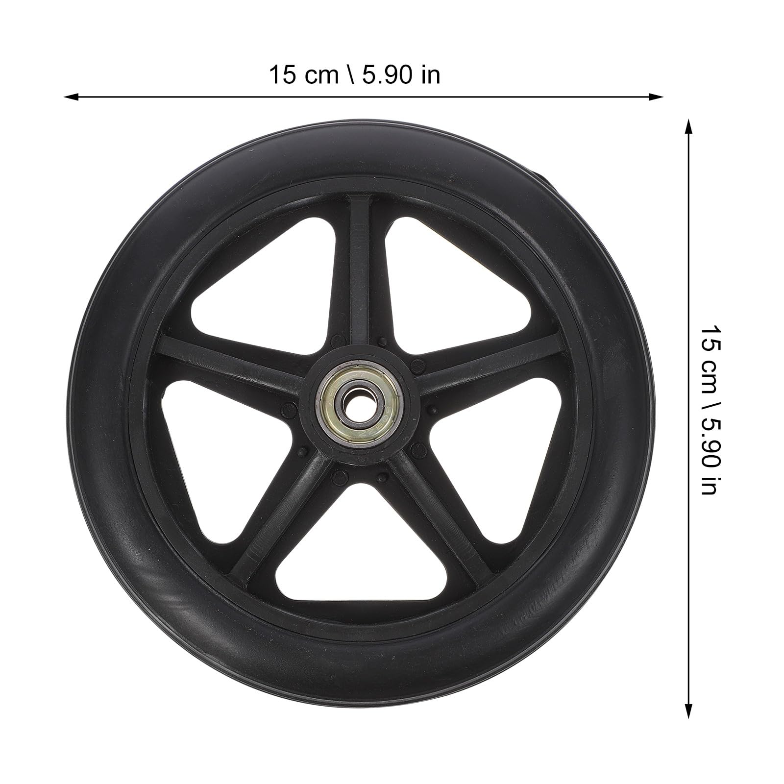 MAGICLULU Ruedas Delanteras y Antideslizantes de Repuesto para Silla de Ruedas de Abs y Acero para Adultos para Uso en Interiores y Exteriores