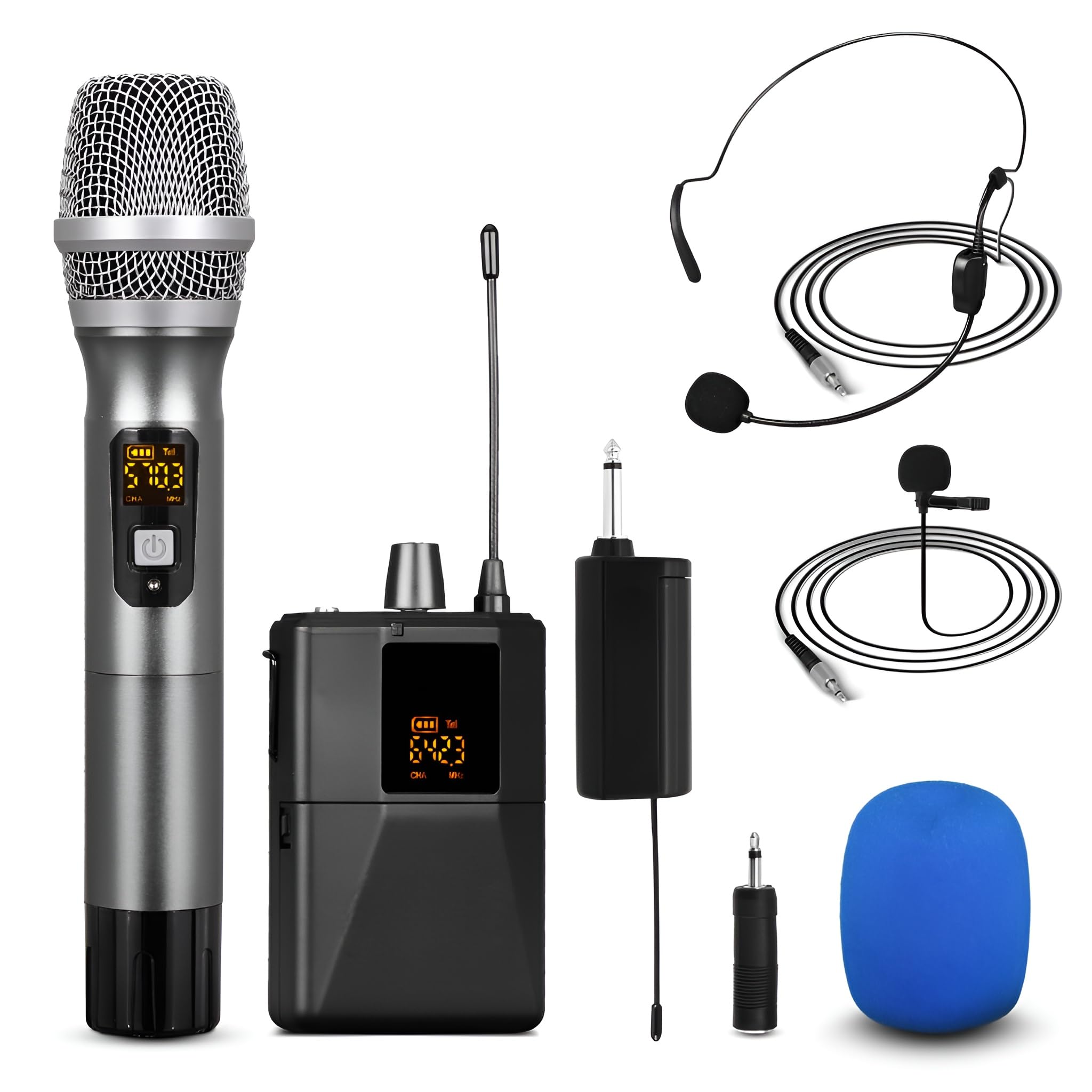 Amazon.com: Pyle UHF Wireless Microphone System Kit - Portable