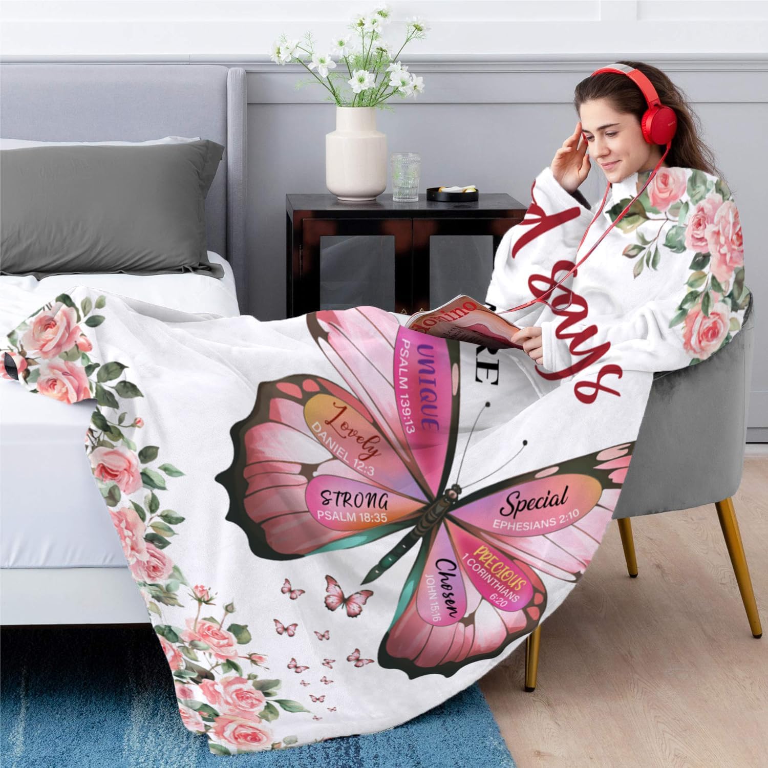 Christian Gifts for Women, Religious Gifts for Women, Christian Blanket, God Says You Are, Faith Blanket 60” x 80”