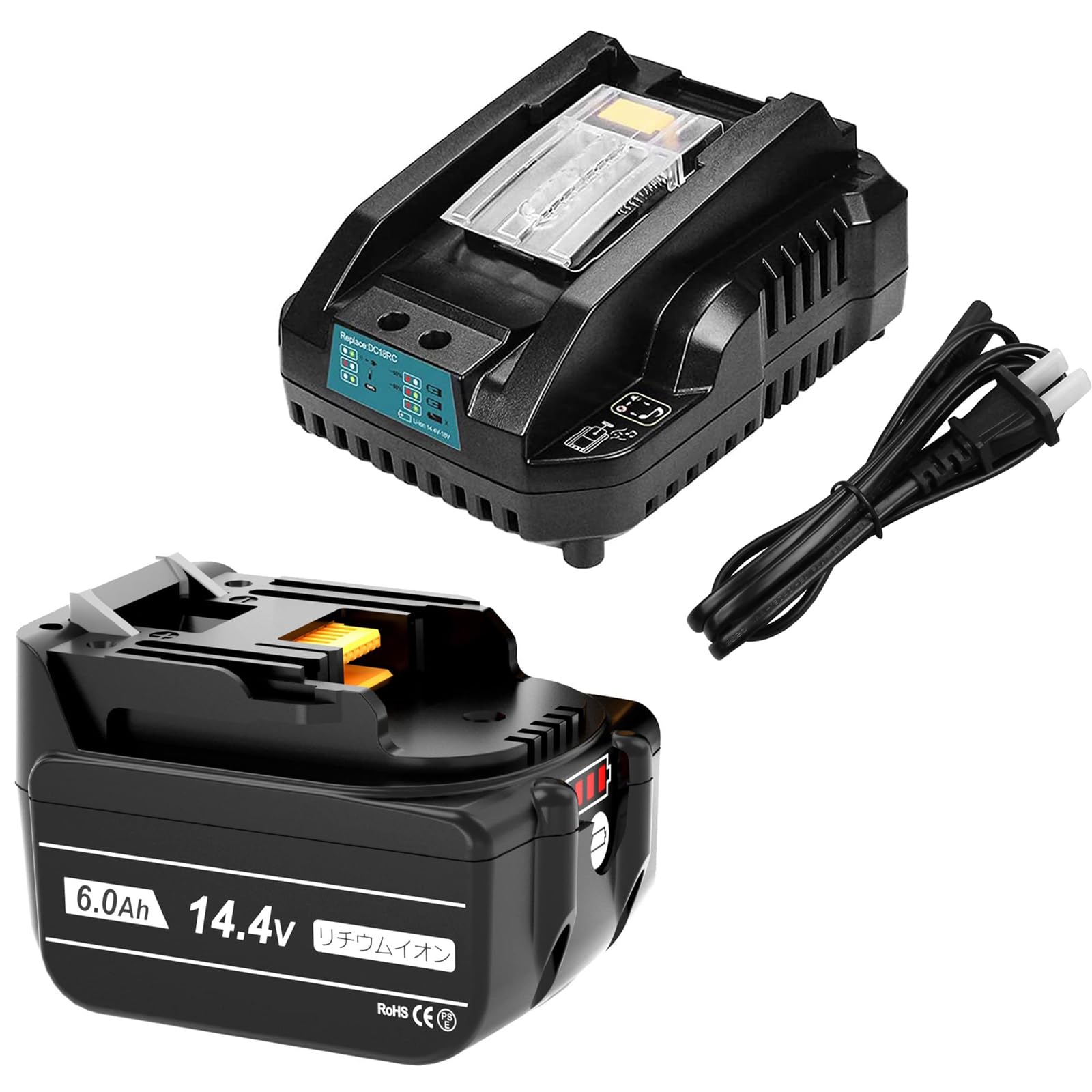 Amazon.co.jp: VANKO 互換 マキタ 14.4v バッテリー BL1460B 6000mAh大  