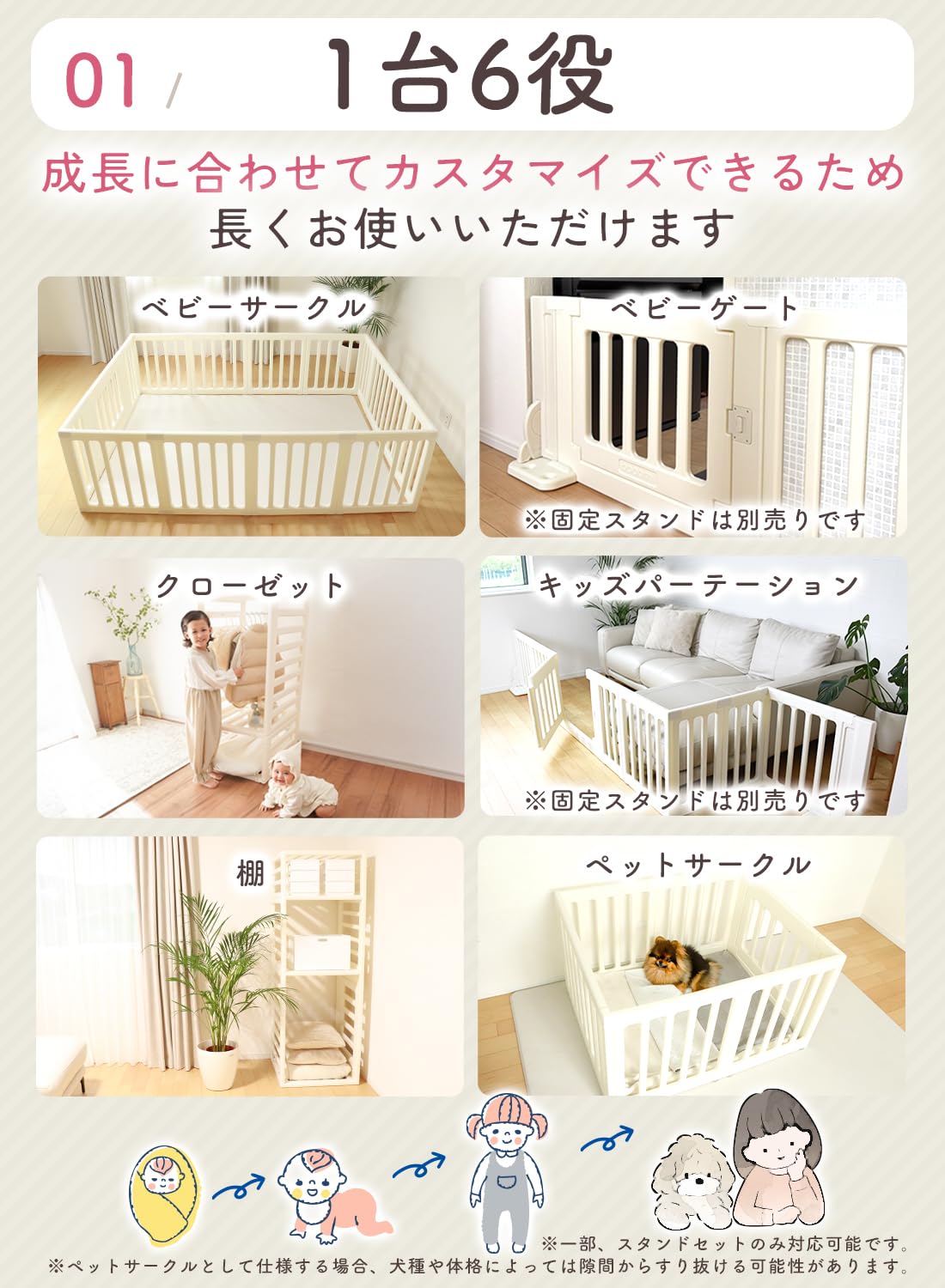 Amazon.co.jp: 【保育士&助産師W監修】popomi ベビーサークル ベビー