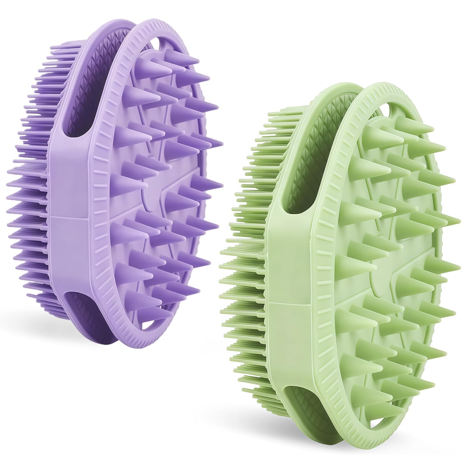 Silicone Body Scrubber, 2 pezzi spugna doccia come spazzola corpo con scrubber in silicone per spugna esfoliante corpo e spazzola doccia schiena