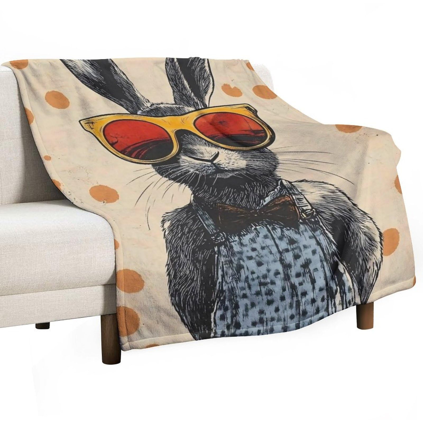 YHGSREUOH Cute Bunny (3) Flannel Blankets Fleece Soft Throw Lightweight Plush Gifts for Couch, Bed, Cozy Sofa Plush, Chair, Lovers 80x100cm(30x40in)
