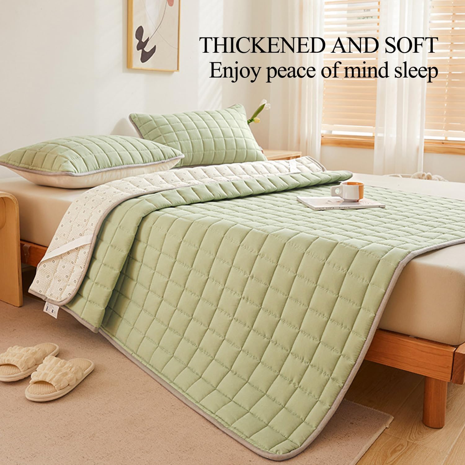 Gray,150 * 200cm,LDLCYCN Thin Mattress Pad Protector with Elastic Band Foldable Japanese Futon Mattress Cover Wash Cotton Floor Mattress Soft Dormitory Sleeping Mattress