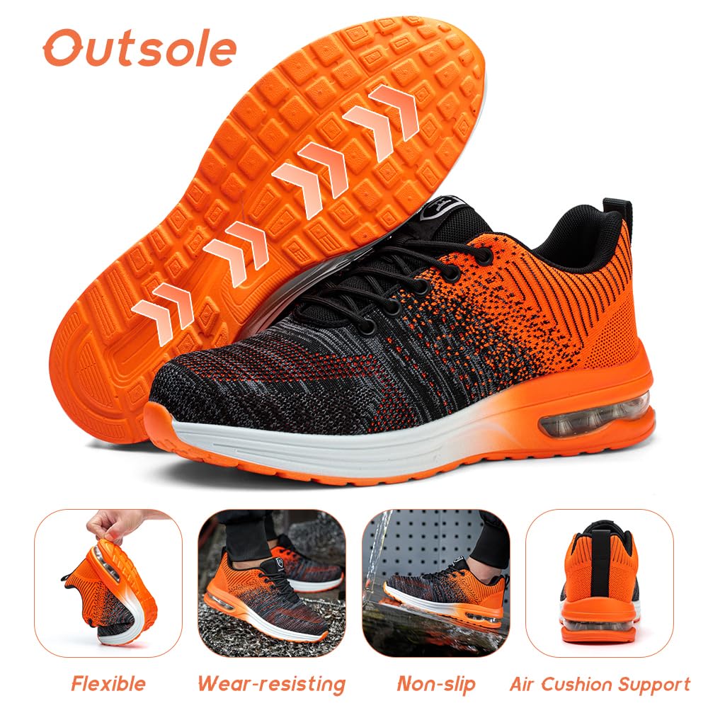 Scarpe Antinfortunistiche Uomo Donna Leggere e Comode Scarpe da Lavoro con Punta in Acciaio Sportive Scarpe da Cantiere Antiscivolo Traspiranti