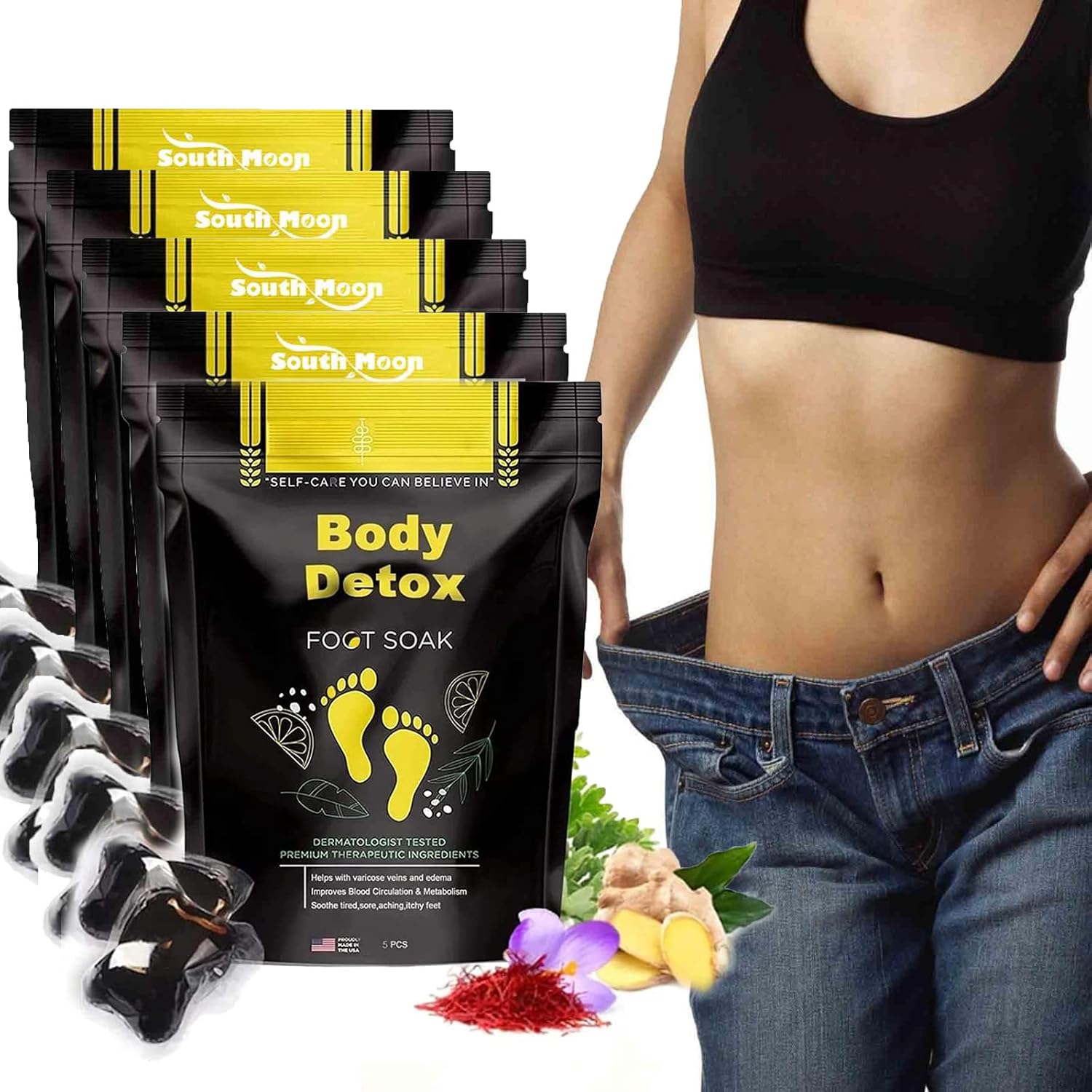 Herbal Detox&Shaping Cleansing Foot Soak Beads, Slimwe Body Detox Foot Soak, Herbal Foot