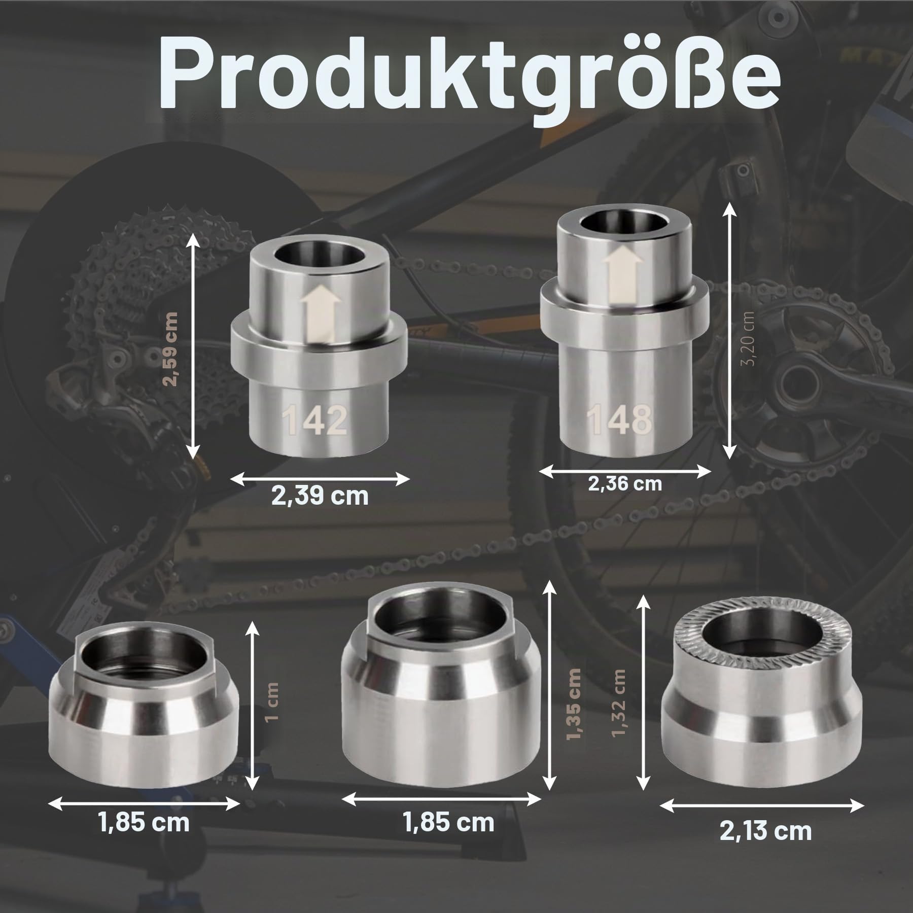 showingo KICKR Steckachsen-Adapter-Set, kompatibel mit Wahoo KICKR CORE und KICKR V4 und neueren Modellen