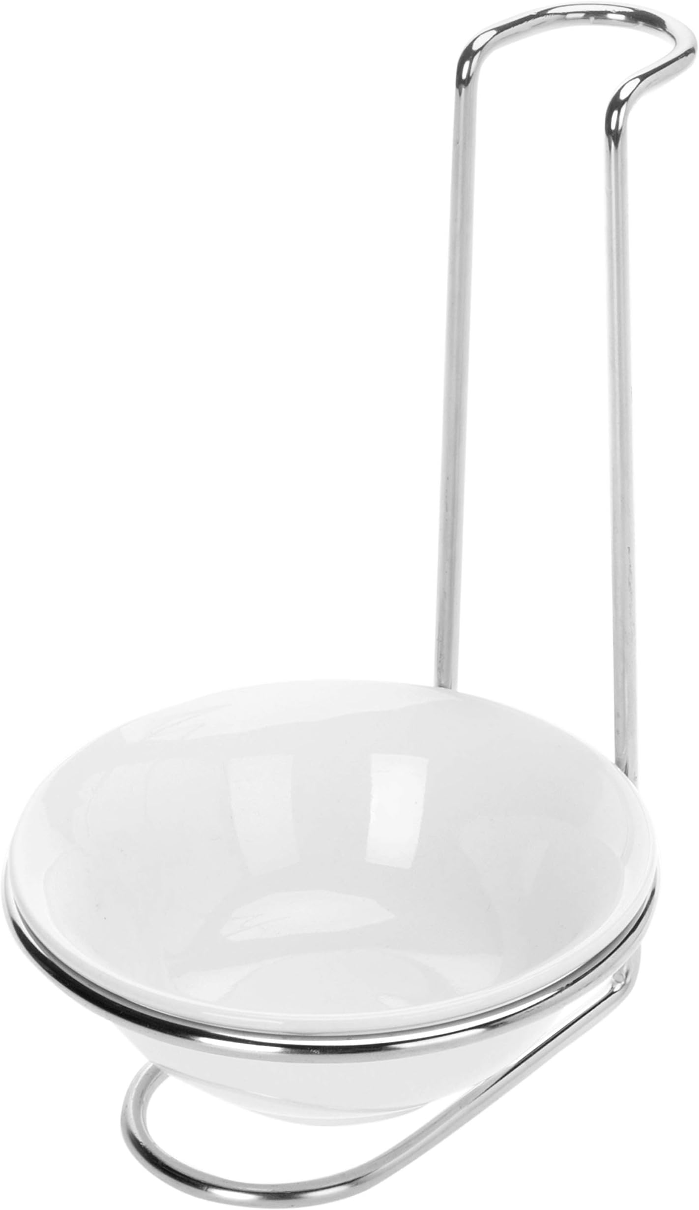 2Pcs Stainless Steel Standing Spoon Rest Stand with Ceramic