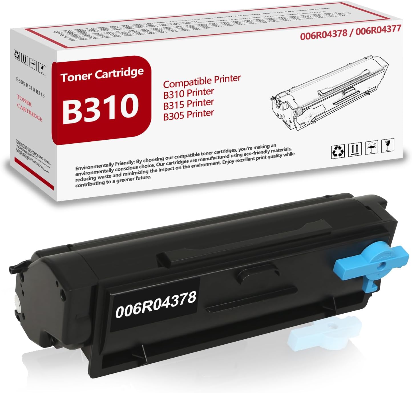 Extra High Capacity B310 Black Toner Cartridge (with Chip) 006R04377 Toner Use for B310 B305 B315 Printers,8,000 Pages