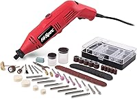 Vista 1 de Hi-Spec Kit de herramientas rotativas con cable de 121 piezas de 130 W con cable compatible con Dremel, accesorios para taladrar, cortar, recortar