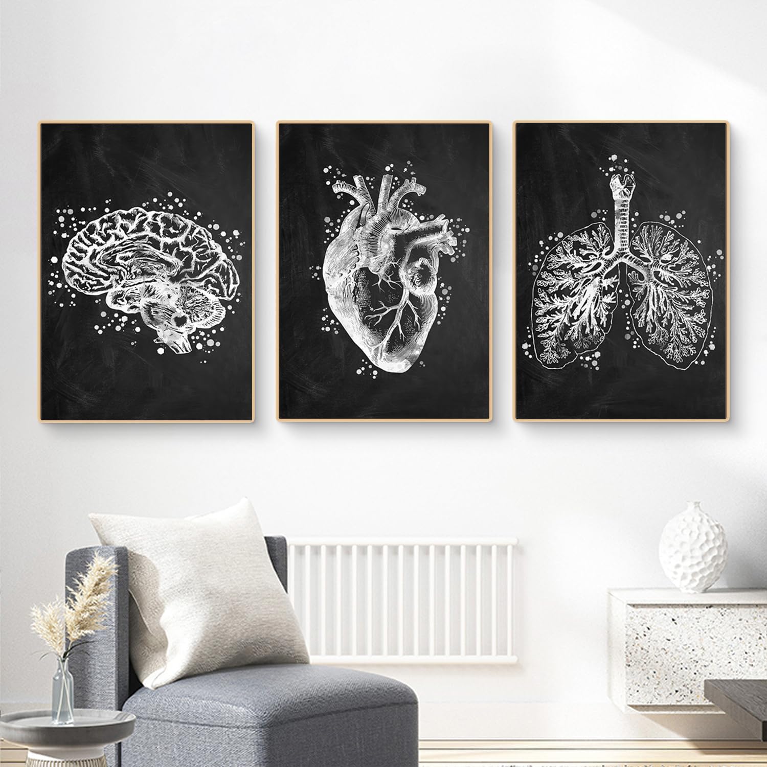 KAIDAARTLH Abstract Medicine Anatomy Poster, Organs Heart Brain Canvas Pictures - Image 3