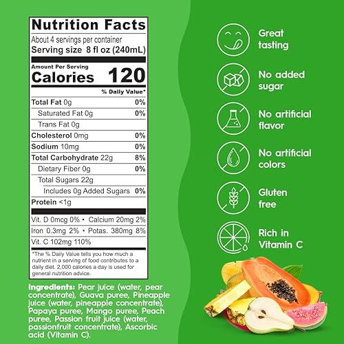 Miniatura 2 de Ceres Mezcla de jugo de fruta 100% pura, deliciosa mezcla de frutas, rica en vitamina C, sin conservantes, sin colesterol, sin gluten, 33.8 onzas