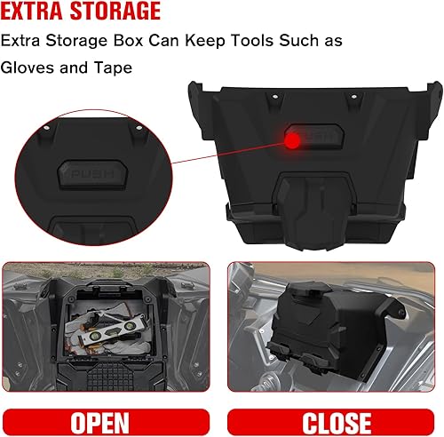 Miniatura 4 de Soportes para dispositivos eléctricos con caja de almacenamiento, bandeja organizadora para Honda Talon 1000 2019-2023, soporte de montaje para iPad