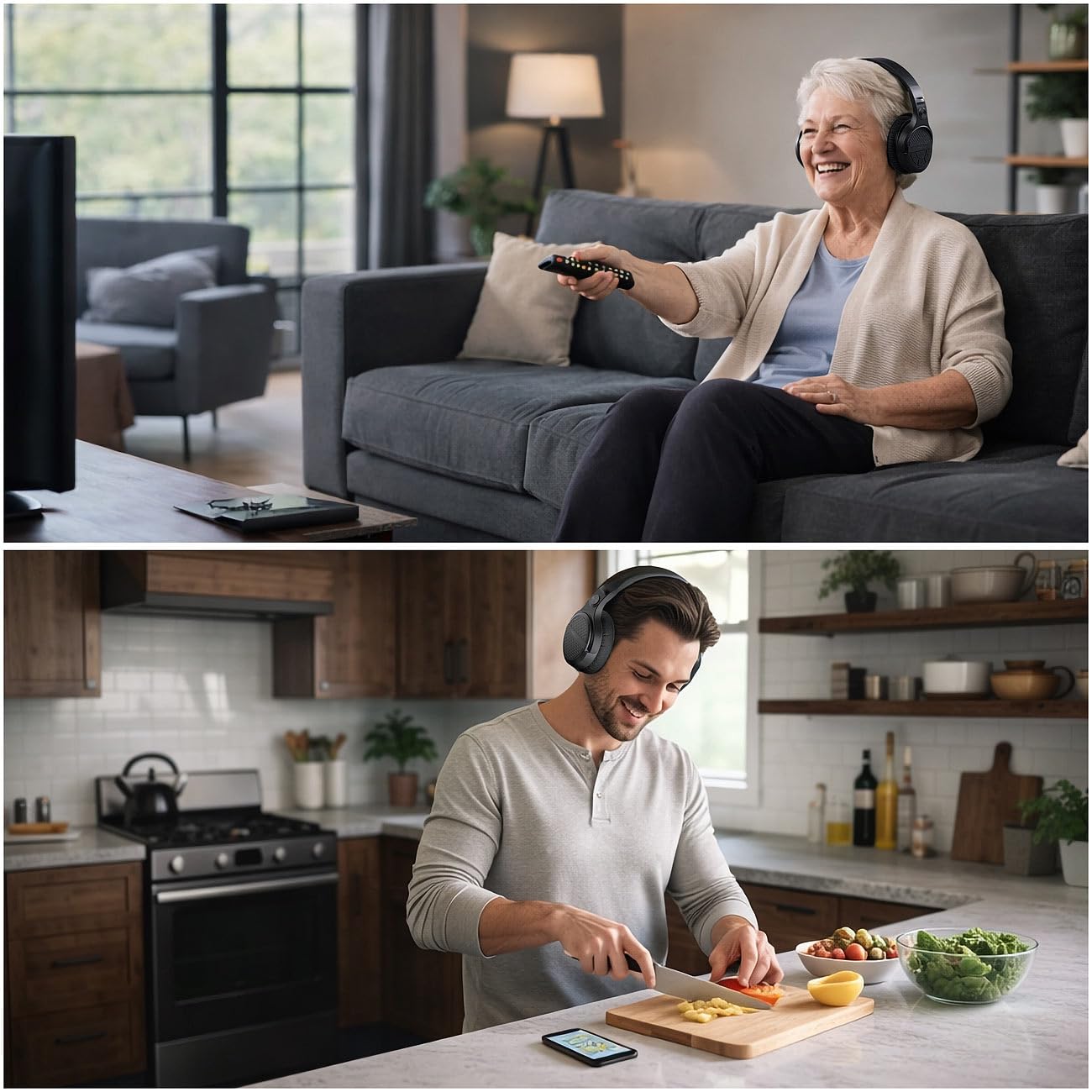 auvisio Casque stéréo sans Fil avec processeur de Signal numérique OK-320