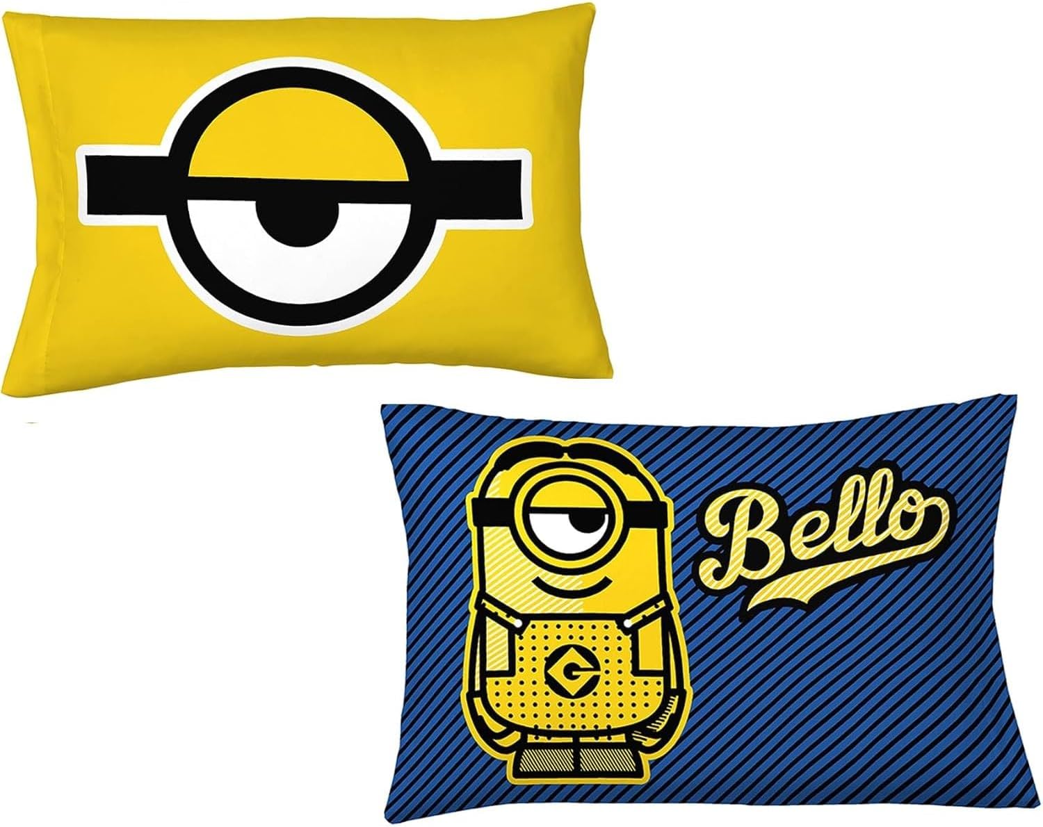 Minions Black Gold Bello Reversible Pillowcase for Kid's Standard Kids Pillowcase - 20 X 30 Inch(2pcs)